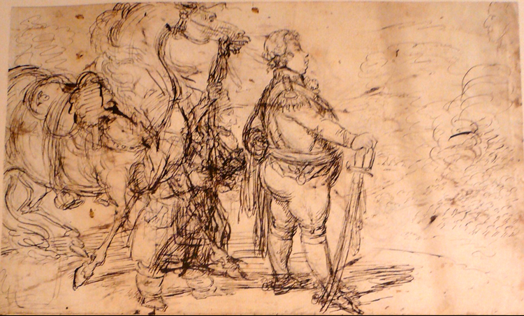  Drawing:[Prince of Wales with His Horse and Groom]